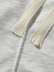 Quần thể thao ngoài trời ống đứng rộng rãi, thoải mái, có dây rút cho nam, mùa thu - Màu Xám nhạt - Xem 7