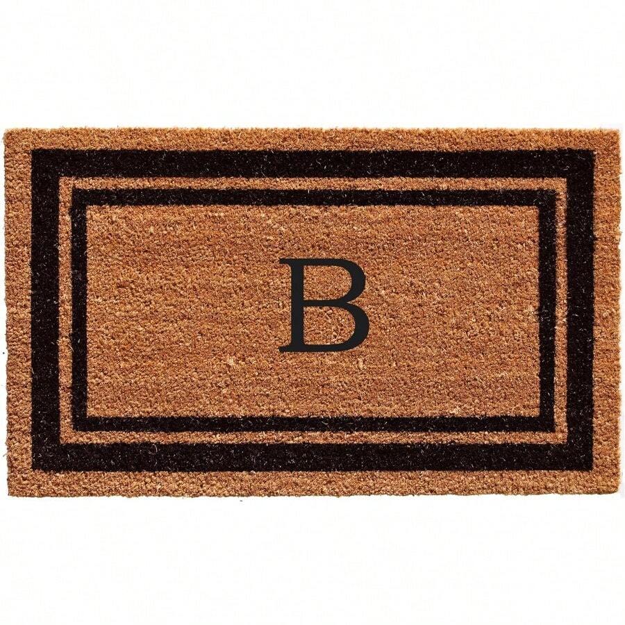 Calloway Mills 152962436B Black Border 24 X 36 Monogr Doormat Letter B
