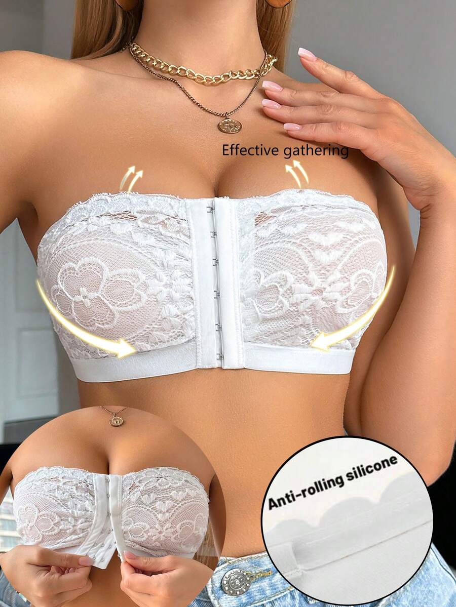 Women's Wireless Front Closure Comfortable T-Shirt Bra