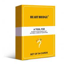 SMILE TALK 1PC Deep Conversation Question Cards, Tabletop/Party Game. 53 Heartfelt Questions For Deeper, Sincere Chats. Ideal Gift For Lovers/Friends On Valentine's/Halloween/Christmas. Perfect For Game Nights|53cards| - Yellow - View 4