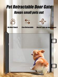 可伸缩门狗门，适用于门口，43.31英寸/59.06英寸/70.87英寸宽，适用于宠物的走道、门、楼梯门，夏季室内狗门，可伸缩门栅栏，宠物用品，宠物家具，猫，小型和中型犬，可伸缩栅栏