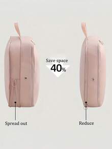 1 件超级节省空间自压缩收纳袋，便携式斜跨防水拉链压缩收纳袋，可折叠衣柜，移动行李隔层，可扩展至 18 厘米/7.1 英寸高