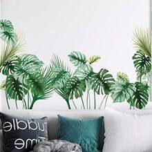 Tropical Wall Decals Palm Leaf Wall Stickers For Living Room Green Plants Wall Decor Posters Vinyl Peel And Stick Art Murals For Bedroom Nursery Office - Leaves-12 - View 5