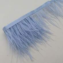 39.37 英寸（100 厘米）人造羽毛饰边，适用于 DIY 手工艺品、连衣裙、手提包、家居装饰抱枕、舞台服装、派对/婚礼/毕业典礼装饰、手工 DIY 项目 - 布艺丝带饰边