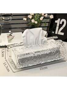 1 pieza Portarrollos de papel higiénico transparente para baño, caja de pañuelos ovalada para encimera de baño, caja de pañuelos faciales para mesa de salón, dispensador de toallas de papel con diseño de ola de agua, caja de pañuelos minimalista y elegante para mesa de café o comedor