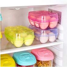 JAMOR 6 Grid Egg Storage Box Refrigerator Crisper Egg Protection Box Portable Egg Carriage Container For Camping Picnic Essential (White) - White - View 6