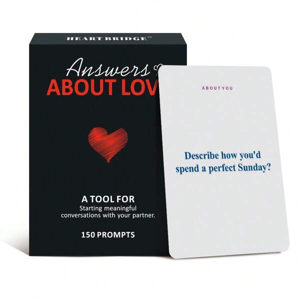 SMILE TALK 1 Pieza Juego de Cartas para Parejas, Juegos de Mesa, Juegos Sexuales, Juguetes Sexuales, 150 Preguntas de Exploración y Pareja, Establecer Conversaciones Emocionales talla grande Profundas Entre Parejas, Regalo para Aniversario/Día de San Valentín/Halloween/Navidad, Juegos de Entretenimiento para Fiestas | 150 Cartas