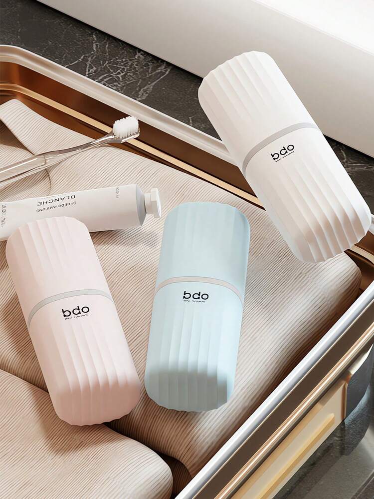 Toothbrush Cup Transparent Toothbrush Case Portable Toothpaste Storage Travel Wash Cup For Business Back To School Home Travel Essential Accessories - Multicolor - View 3