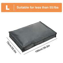 Almofada de Cama de Cachorro/Gato de Alta Densidade, Resistente a Rasgo, Anti-Arranhão, À Prova d'Água, Lavável em Máquina, Capa Removível, Antiderrapante, Várias Opções de Tamanho e Cor, Enchimento de Alta Densidade, Macio e Resiliente