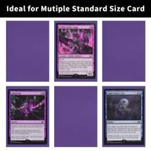 Fundas para cartas de juego talla grande vendidas, 1000/500/100 fundas para cartas mate suaves y con escarcha en color púrpura, fundas para tarjetas de fotos, para uso en todas las temporadas, adecuadas para cartas de juego de tamaño estándar, material de PP duradero, protegen las cartas de intercambio del desgaste y el deterioro, adecuadas para cartas de juego, cartas de estrellas, fundas para cartas de película blanda, tarjetas de fútbol, tarjetas deportivas, tarjetas de intercambio