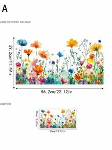 3pcs Home Decor Colorful Flower Bouquet Window Stickers, Garden Stickers For Living Room Bedroom, Home Wall Decor, PVC Removable Window Stickers, Stickers, Wall Stickers, Vinyl Decals For Home Decor, Spring Decorations To Give Your Home A New Look, Rama Decorative Stickers