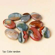 1 件天然黑玛瑙/红玉髓拉长石抛光水晶掌石 - 指尖玩具，用于精神冥想、缓解压力和能量治疗 - 水晶把玩 - 查看 19