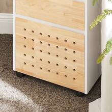 SoBuy Office Trolley Office Container Side Trolley Made Of MDF(E1) White Natural - White - View 9