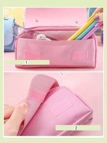 大容量、高品质、极具吸引力的文具袋，2025 年新款，适合男孩和女孩，学生铅笔盒和文具袋，带有灵感设计，返校，学校用品，铅笔袋，书包 - 彩色 - 查看 7