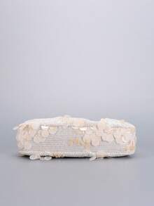 女士时尚精致纯色亮片晚宴包、金属手提亮片装饰手提包，以及小众设计褶皱云朵包。适合派对、婚礼、送礼、约会、购物、毕业典礼和节日。