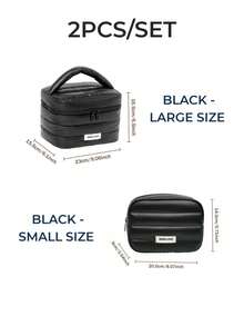 1 szt. Duża pojemność kosmetyczki, przenośna kosmetyczka, duża pojemność podróżna kosmetyczka organizer, czarna kosmetyczka dla kobiet dla dziewcząt podróżujących z uchwytem i przegrodą, wodoodporna kosmetyczka podróżna organizer na akcesoria, szampon, pełnowymiarowy pojemnik, kosmetyki, boho vibes, na wakacje na plaży, kolekcja łazienkowa, kolekcja sypialniana, duża pojemność