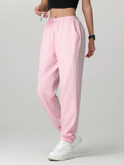 Women's Solid Color Outdoor Pants: Suitable For Hiking And Casual Wear. Loose Fit, Drawstring Waist, Tapered Leg Openings.