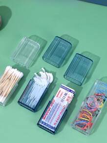 Cutie de călătorie pentru scobitori, cutii de curățare pentru bețișoare, cutii de organizare pentru depozitare, transportatori mici, recipient din plastic, tampoane simple, suport pentru scobitori, cutii de curățare pentru bețișoare, cutie de depozitare pentru călătorie, recipient transparent mic pentru depozitarea articolelor mici