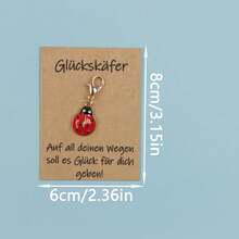 1 pièce/3 pièces/5 pièces Porte-clés mignon coccinelle, famille de coccinelles, matériau en métal, assorti avec une carte de poche inspirante allemande, cadeau de soutien, cadeau de remerciement, cadeau d'ami, convient pour l'anniversaire, le mariage, les vacances, la remise des diplômes, la fête, cadeau idéal, porte-clés coccinelle idéal pour accompagner les voyages - Multicolore - Voir 5