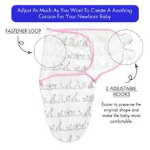 Gllquen Baby Organic Cotton Swaddle Blankets 4-Pack For 0-3 Months Newborn Girls, Pink Floral - 粉色 - 查看 7