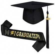 2025 Graduation, 'I Graduated' Stain Sash And Graduation Cap With 2025 Tassel Class Of 2025, One Size Fits Most, Perfect For Graduation Party Supplies - Multicolor - View 16