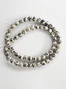 1 Strand Natural Dalmatian Jasper Round Beads Healing Energy Gemstone Loose Beads DIY Jewelry Making For Bracelet Necklace 4mm 6mm 8mm 10mm