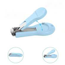 1-Set Nail Care Kit With Storage Box - Includes Nail Clippers, Scissors, Tweezers, Nail File, Safety Clippers - Light Blue, Ideal For Travel & Home Use, Travel Nail Kit|Sleek Nail Care|Secure Storage Case