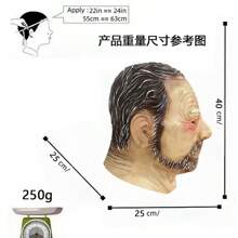 Masque de M. Blanc, nouvelle coiffe royale pour crâne chauve d'homme âgé, accessoires de photographie de déguisement