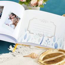 1PC Wedding Guest Book For Guests To Sign, Elegant Wedding Guestbook Ideas, Sign In Book For Bridal And Baby Shower,100 Thick Lined And Blank Pages For Party, Wedding Books