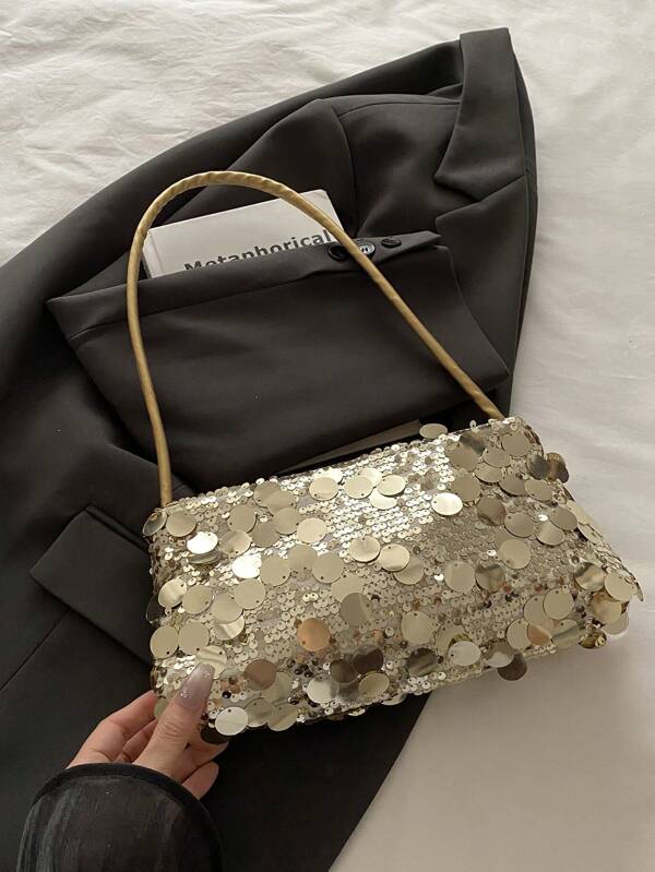 Nuova borsa da donna alla moda con paillettes, adatta per feste, uscite, vacanze, shopping e uso quotidiano, può contenere monete, telefoni, adatta anche come borsa da lavoro per impiegati, studenti universitari e lavoratori d'ufficio, elegante
