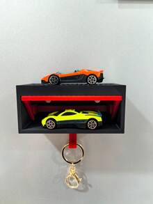 1 PC Openable Garage Key Hook (Racing Car Model Optional), Creative Design Toy, Key Chain Hook, Wall-Mounted Wall Decoration, Creative Gift, Suitable For Boys, Couples, Home Novelty Key Hook,Wall Key Holder, Novel Decoration Style, Key Chain Keychain, Wall Keychain, Wall Hook, House Key, Key Pendant, Key Holder - Multicolor - View 9