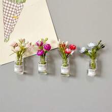 2/8PCS Mini Large Vase Magnets - Flower Bud Vase Magnets 2025 Brand New Cute Mini Fridge Magnets 3D Vase Interesting Fridge Accessories Kitchen Decoration (Multi-Color) Holiday Gift