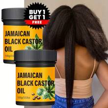 2PCS 100g Jamaican Castor Oil Hair Care, Pure Natural Cold Pressed, Moisturizing And Nourishing The Scalp And Hair Roots, Making The Hair Thicker, Stronger And Healthier, Suitable For All Hair Types Including Curly Hair, Suitable For Both Men And Women