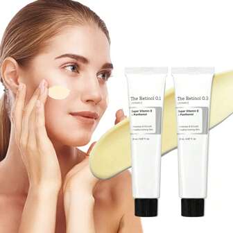 Crema de Retinol al 0.1%, Crema de Retinol para Ojos/Cuello, Reafirma la Piel, Reduce Arrugas y Líneas Finas, Cuidado Diario Suave de la Piel