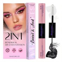 Lash Bond And Seal Waterproof Cluster Lash Glue For Eyelash Extensions Strong Hold 72 Hours High Adhesive Gentle NonIrritating 2in1 Bond And Seal Use At Home By Black5ml+5ml - Black-LashBondandSeal - Xem 1