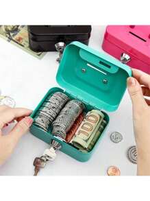 Caja de llaves portátil, caja de seguridad para el hogar y la tienda, caja de acero para dinero, caja de seguridad para efectivo, almacenamiento oculto para monedas, dinero y joyas