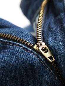 [Hot Item Return] Men's Denim Shorts Summer Thin Loose Ripped Straight Shorts Men's Casual Versatile Sports Shorts Jeans - Xanh đậm - Xem 5