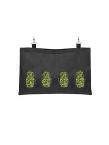 Hanging Oxford Cloth Breathable Grass Bag, Small Pet Food Feeder Bag, Rabbit Hay Storage Bag, Suitable For Small Pets Feeding - Black - View 6