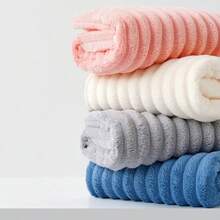 1-2 件云朵般柔软珊瑚绒浴巾，加厚沐浴巾，适合美容院家居浴室 - 彩色 - 查看 6