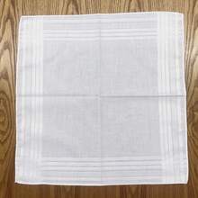 2/4/6 Pure White Lace Trimmed Handkerchiefs, Ladies' Handkerchiefs Decorated With Square Scarves