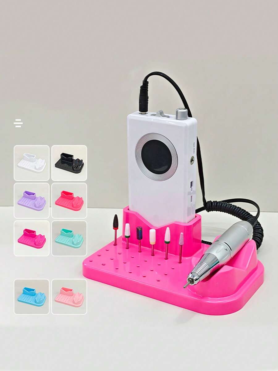 RANCAI 1PC Grinding Machine Display Shelf, Grinding Head, Drill Bit, Organization Box, Nail Art Tools, Nail Art Storage Box, Grinding Head, Plastic Material