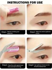 1pc Eyebrow Trimmer, Stainless Steel Eyebrow Hair Remover Groomer For Women & Men, Beauty Makeup Tool,Makeup,Cheap,Room Decor,Vanity,Travel,Bedroom,Makeup Accessories