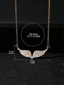 1 件天使翅膀项链，个性化设计，时尚美观，长度可调，适合节日、特殊场合、生日、礼物和日常穿着、万圣节、圣诞节、新年、服装配饰