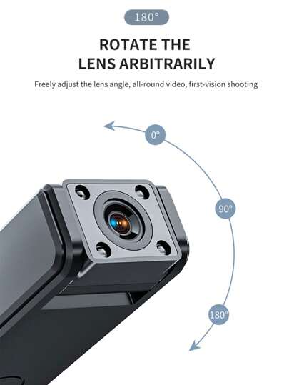 Mini Pocket Camera, 1080p FHD Sports Action Portable Small Body Rotating Outdoor Bicycle Recorder Camcorder, Cycling DV Battery Powered, Work view 3