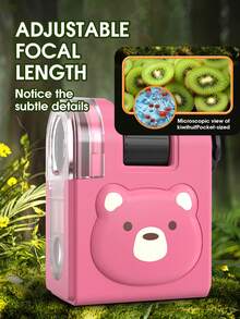 便携式显微镜,儿童户外探险,中小学生迷你显微镜,科学实验益智玩具(带紫外线) - 彩色 - 查看 10