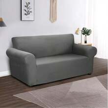 Funda Elástica De Sofá Protector De Sillón 2 Plazas Lavable - Gris - Ver 5