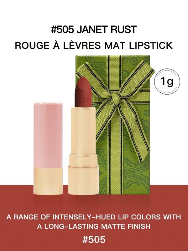 Gucci GUCCI ROUGE À LÈVRES MATE 505/208 [Mini Taille] 1g, Convient pour un usage quotidien