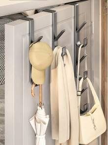 1 件金属门钩，重型衣架，适用于帽子、外套、围巾和钱包，多种尺寸门衣架，带 3/5/7 个挂钩