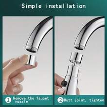Multi-Purpose Faucet 1pc Multi-Purpose Faucets Extension Device | Kitchen, Bathroom Splash Proof, Pressurized Sprinkler Joint, Three-Speed Rotatable Bubbler, And Scrubbing Nozzleler Joint, Three-Speed Universal, Rotatable Bubbler, And Scrubbing Nozzle RV Kitchen Faucets Kitchen Items Kitchen Accessories Kitchen Tools