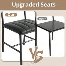 IRONCK Dining Table Set For 4 Kitchen Table With Upholstered Bench And 2 Chairs Kitchen Table And Chairs Set For Small Space Apartment Black - Black - View 5